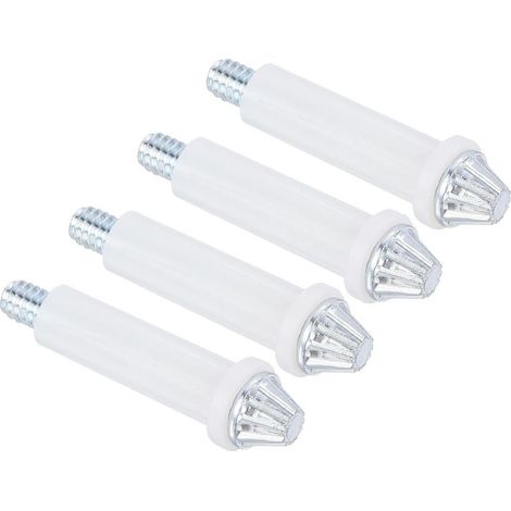 Set di 4 pezzi per ferramenta per porte a soffietto doppie – Kit di riparazione per ante scorrevoli di armadi, porte a soffietto – Argento (1/4)