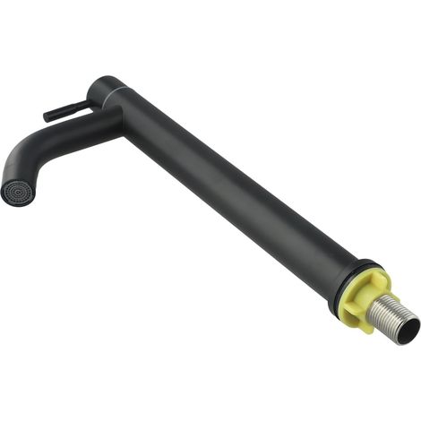 Robinet d'eau, inox 304, noir, eau froide, pour salle de bain (1/5)