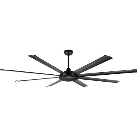 Ventilador de Techo Industrial CF 118200 Orbegozo Negro, 200 cm, 60W, 8 Aspas, Motor DC, Mando y Temporizador (1/4)
