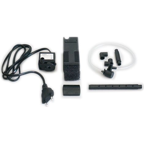 Filtre Aquarium À Débit d’Eau 4 W 300 L/h Interne 60 L Pompe Avec Éponges Filtrantes Pour Poisson (1/5)
