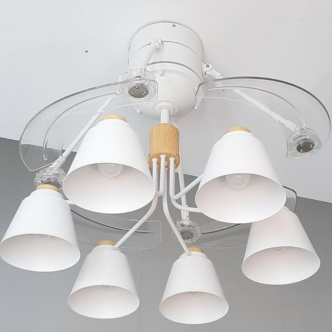 Ventilatore da soffitto con luce, pale pieghevoli e motore AC 65w