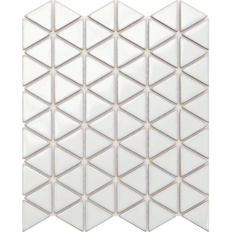 Ilcom mosaico in ceramica su rete per bagno e cucina 26.3cm x 30.3cm - Triangular blanket