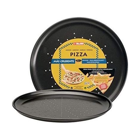 Ibili Molde para pizza crujiente Venus rojo y negro 32 cm