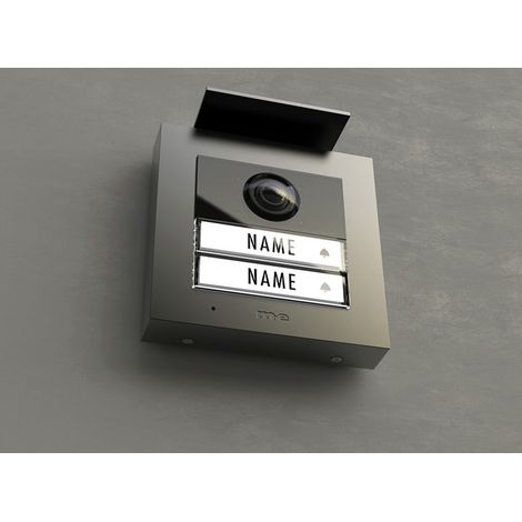 m-e modern-electronics VDV-2020 A Video-Türsprechanlage Kabelgebunden, RFID Außeneinheit Anthrazit (1/3)