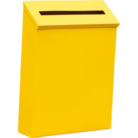 Boîte Aux Lettres Murale - Boîte À Courrier Et Journaux En Fer - Résistante À La Pluie - Pour Maison Bureau Extérieur Portail - Jaune - 1 Pièce (1/5)
