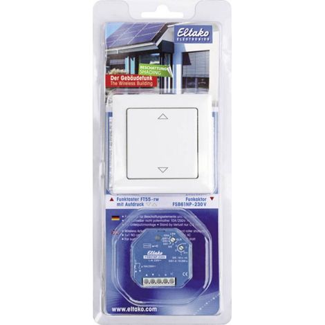 BPB55 BLISTERPACK BESCHATTUNG ELTAKO KIT DE DÉMARRAGE POUR COMMANDE DE VOLET ROULANT EN FAÇADE, ENCASTRÉ PUISSANCE DE COUPURE (M (1/2)