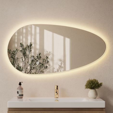 LOMAZOO miroir de salle de bain Adana avec éclairage LED 100 x