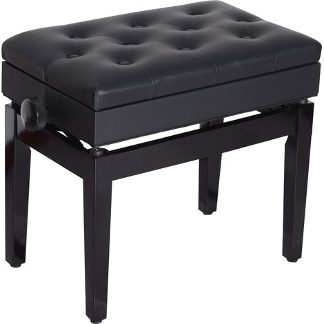 Klavierbank Stauraum Schminkhocker Höhenverstellbar 54,5X33X48-58Cm