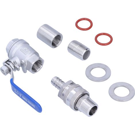 Kit robinet de cuve sans soudure 1/2in BSP vanne à billes raccord rapide traversée perçage (1/5)