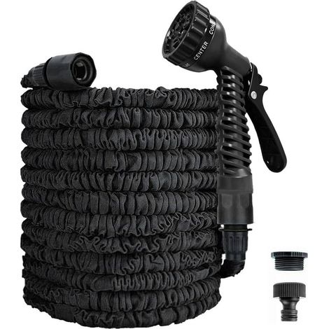 Tuyau Arrosage 30 m, Tuyau d'arrosage pour jardin 30 m,extensible Darrosage flexible pour maison, pelouse, voiture avec 8 fonctions d'arrosage professionnel (1/5)