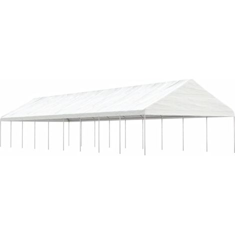 Pavillon mit Dach Weiß 20,07x5,88x3,75 m Polyethylen