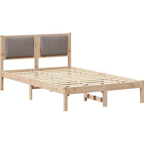 Maison Exclusive - Letto con Testiera Rivestita Talpa 120 x 200 cm Pino massello (1/5)
