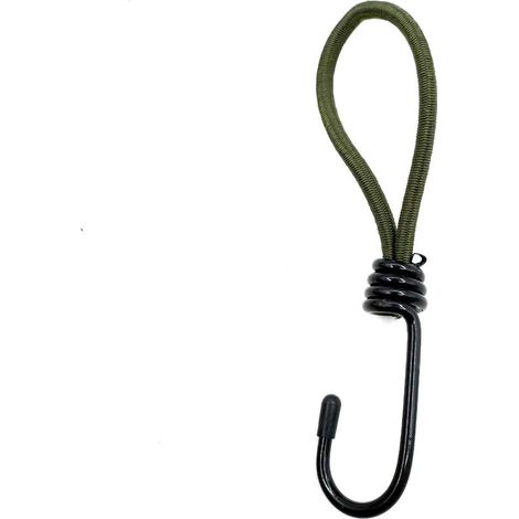 GDHZS-  30 Tendeur Elastique de Tension - Crochets D'extenseur pour Bâches et Filets Vert Olive - Elastique Longueur 15cm [30 pièces] (1/5)