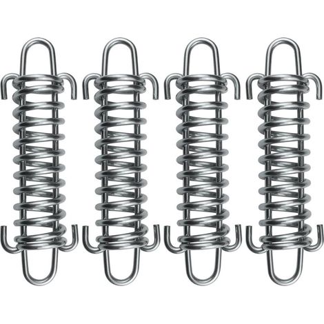 Packen Sie eine stoßdämpfende Hundeleine aus Edelstahl mit Federmechanismus zum Laufen oder Trainieren, inklusive robustem, festem Schnallenspanner für Wandern und Camping. (1/5)
