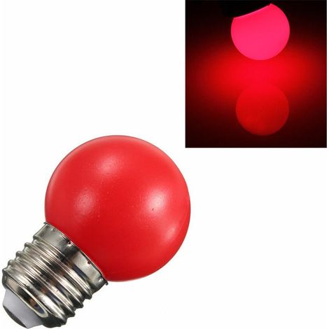 220V E27 1W économie D'énergie LED Balle De Golf Ampoule Fête Globe Lampe Rouge (1/5)