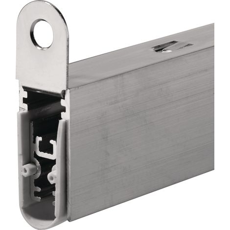 Guarnizione per porta EllenMatic insonorizzante, 1° livello, lunghezza 833 mm, larghezza 15 mm, alluminio nero e argento