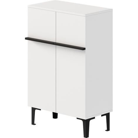 Zapatero moderno con doble puerta, baldas regulables y gran capacidad 95 x 60 x 34,5 cm (1/5)