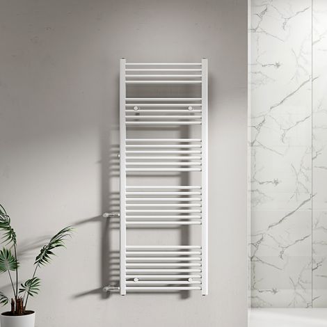 BÜNDNER Badheizkörper 1600x500 mm Designheizkörper Seitenanschluss Nabenabstand 500 mm 900 mm Handtuchtrockner Handtuchwärmer gerade weiß