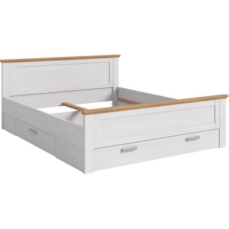 Verona Bett 180x200 cm mit Stauraum sibirische Lärche Dekor, Eiche Dekor. (1/5)