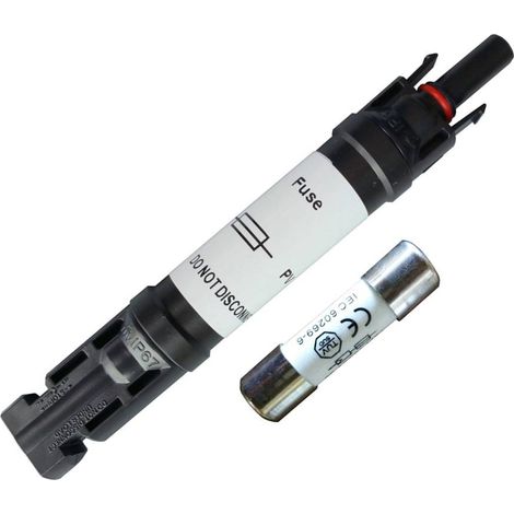 Accoppiatore Mc4 con fusibile 15amp Mc415