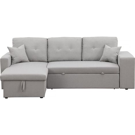 Divano letto angolare/reversibile "Axel" - 3 posti - Grigio chiaro (1/5)
