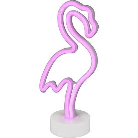 Lampe design, Lampe fun effet néon Flamingo Blanc en Plastique, TRIO (1/5)