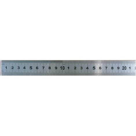 Reglet inox chromé mat 500mm 30x1mm Wilmart