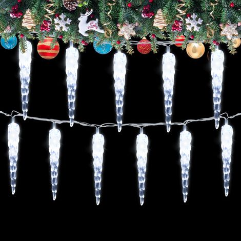 Jopassy 5M 40 LED Ghiaccioli, Luci a Tenda per Interni ed Esterni, 8 Modalità IP44 Impermeabile - Bianco Freddo (1/5)
