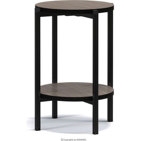 KONSIMO GERIS Couchtische Wohnzimmertisch Spanplatte, dunkebraun