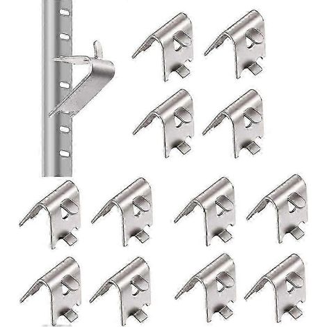 Clips de clayette de congélateur, 10 pièces - supports en acier inoxydable durables (1/5)
