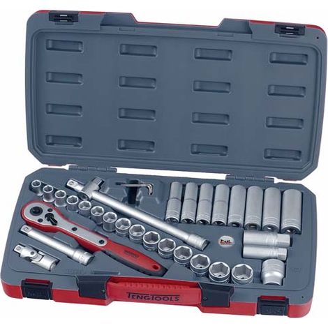 Juego de llaves de vaso hexagonal, 1/2, T1234, 34 piezas  TENGTOOLS 174570101