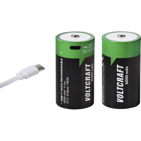 VOLTCRAFT Pile rechargeable LR20 (D) Li-Ion 6000 mAh 1.5 V 2 pc(s) (1/4)