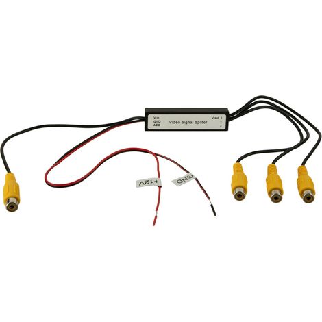 Amplificateur et repartiteur de signal video 3 canaux 1x RCA vers 3x RCA