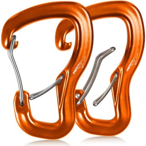 Mousqueton robuste 8 kN (800 kg), mousqueton ultraléger en aluminium avec double porte en forme de B, pour hamac, camping (1/5)