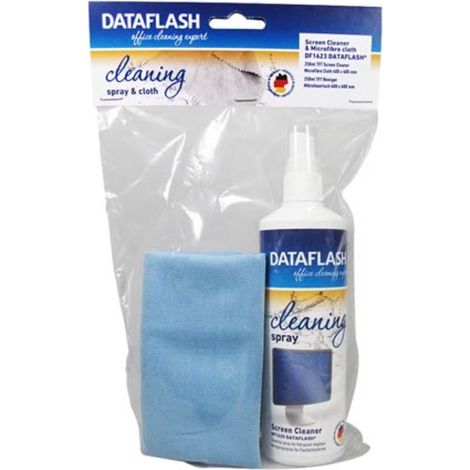 DataFlash TFT, LCD Spray nettoyant pour écrans 250 ml avec chiffon de nettoyage DF1623 1 pc(s)
