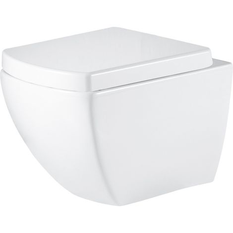 Primaster Wand-Tiefspül-WC Lucia weiß inkl. WC-Sitz Keramik Tiefspüler (1/3)