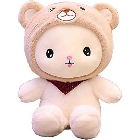 Weiches und kuscheliges rosa Plüschhasenkissen mit Flügeln, ideal als Geschenk, 25 cm (1/5)