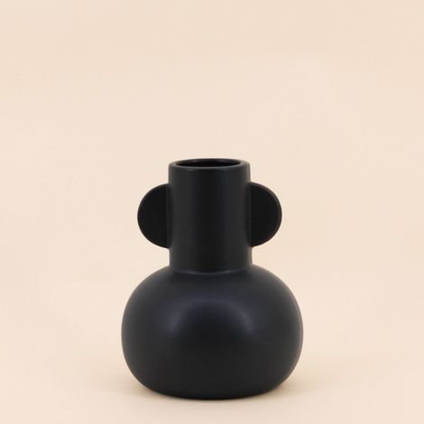 Vase en dolomite noir, H18cm (1/5)