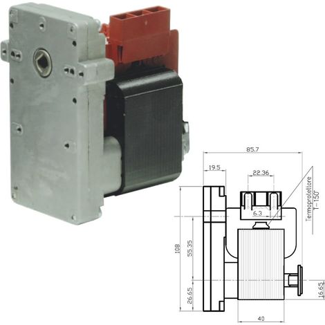 MOTORIDUTTORE K9117153 KENTA STUFE A PELLET EDILKAMIN CADEL KARMEK KB1008 qlima
