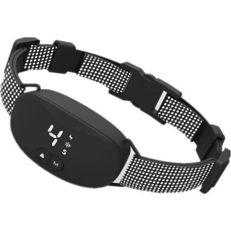 Antibellhalsband – 7 Empfindlichkeitsstufen – 0–8 Vibrations-, Strom- und Tonstärken – IP67 wasserdicht – USB-aufladbar – Für Hunde ab 2,5 kg – Schwarz (1/5)
