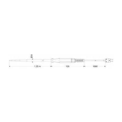 Greisinger GKF 125 Sonda a penetrazione -65 fino a 200 °C Sensore tipo K (1/2)