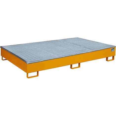 Bauer Regalwanne mit PE-Einsatz RW-GR 2200-2 PE, lackiert, Gelborange