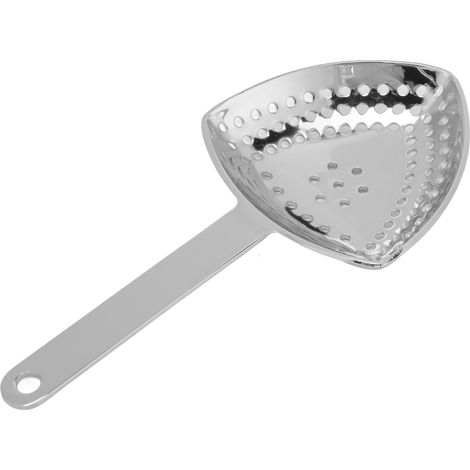 Unzerbrechliches dreieckiges Cocktailsieb, rostfrei, feine Filtration, dekorativ und professionell, Spiegelglanz, ideal für Bars und Zuhause. (1/5)