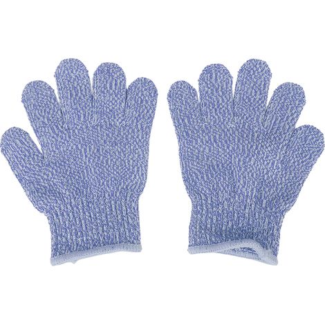 Gants anti-coupure niveau 5 pour enfants, bleu, 1 paire, protection jardinage extérieur, coupe-proof. (1/5)