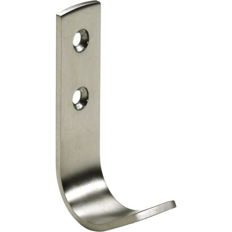 Hettich Mantelhaken 7,3 x 2,0 x 4,2 cm Stahl Edelstahl-Optik - 1 Stück Haken