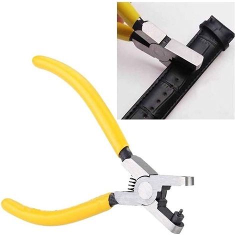 Perforatrice pour bracelet de montre - Avec poignée en vinyle jaune (1/4)