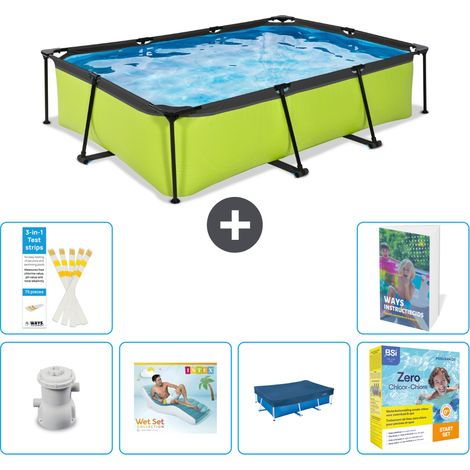 Exit Pool Rechteckig - 300x200x65 cm - 7-teilig S291