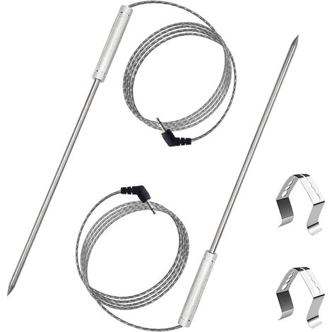 Stainless steel meat probe – Compatible with ThermoPro TP-17 and TP-27, high-temperature replacement probe for cooking thermometers