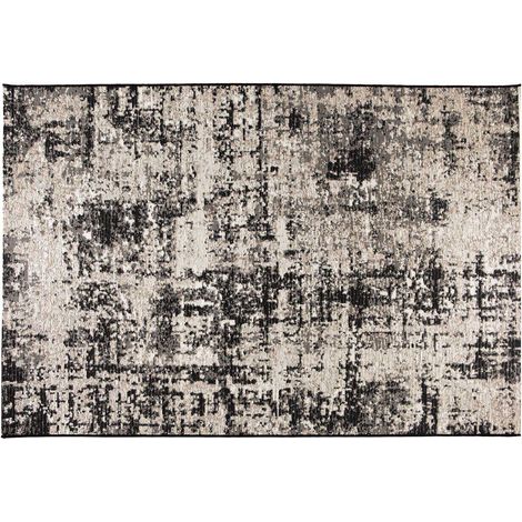 Tapis extérieur en polypropylène Catania noir 230 x 160 cm (1/4)