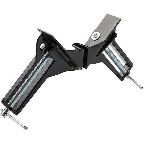Morsetto angolare TOLSEN da 75 mm, corpo in alluminio, 2 tornelli nichelati, in confezione blister